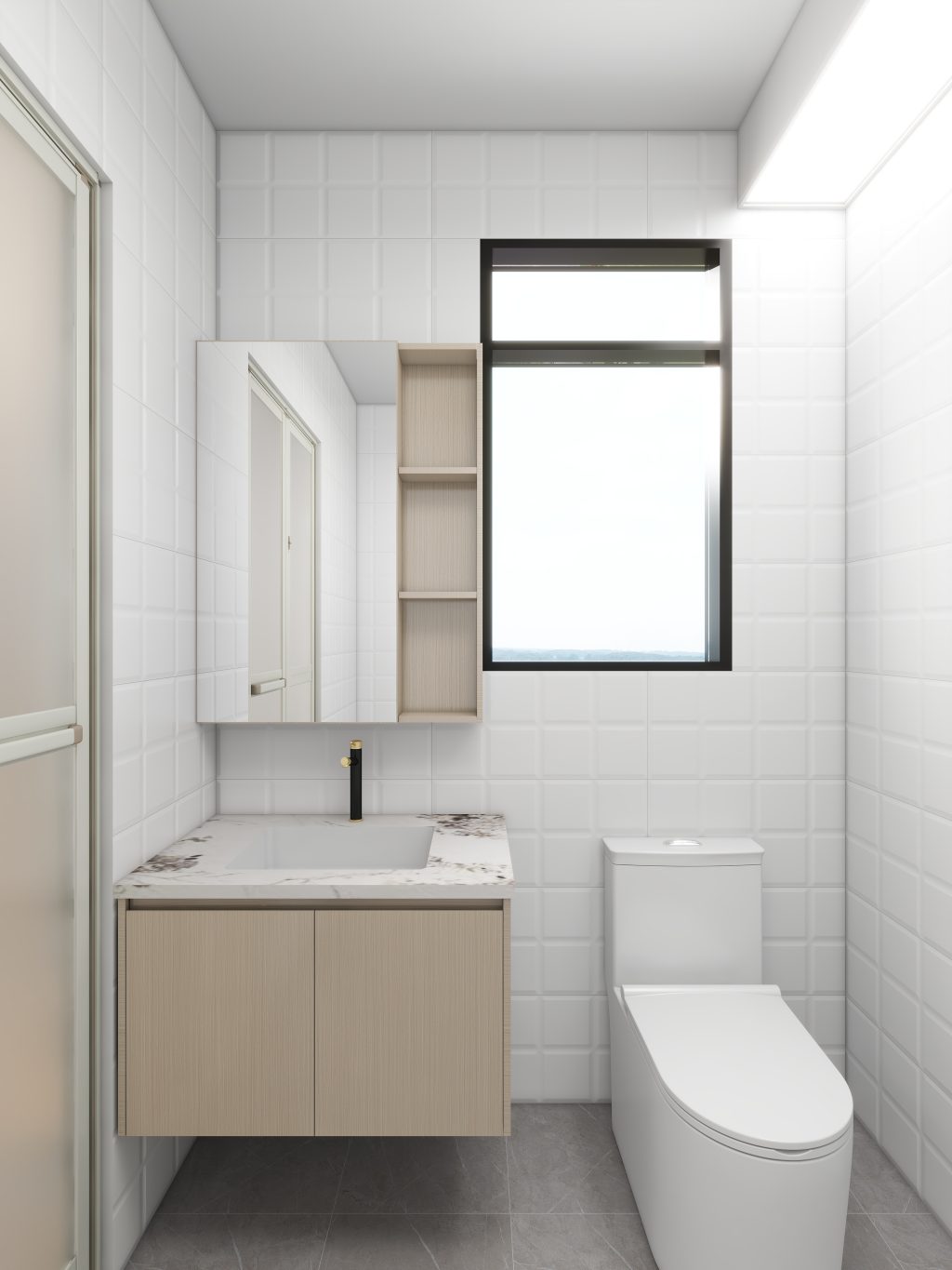 Hougang Citrine 2-Room Design B (Kitchen, Master Bedroom, and Bathroom Cabinets)