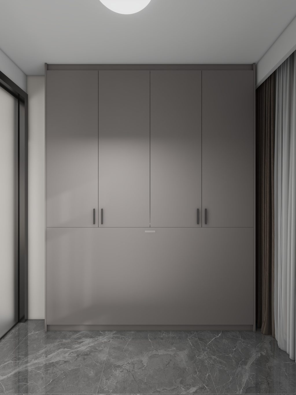 Bedroom 1 Full Height Space Saving Beds with Storage Cabinet (7 feet)