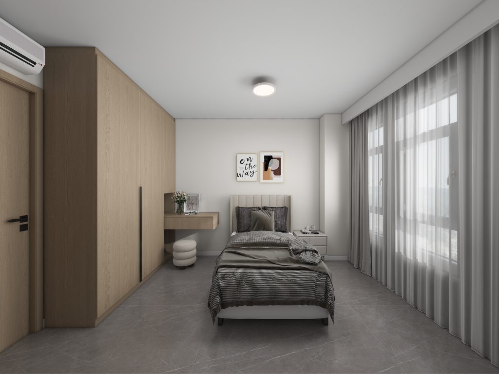 Bedroom 1 Casement Wardrobe with Dressing Table (8 feet)