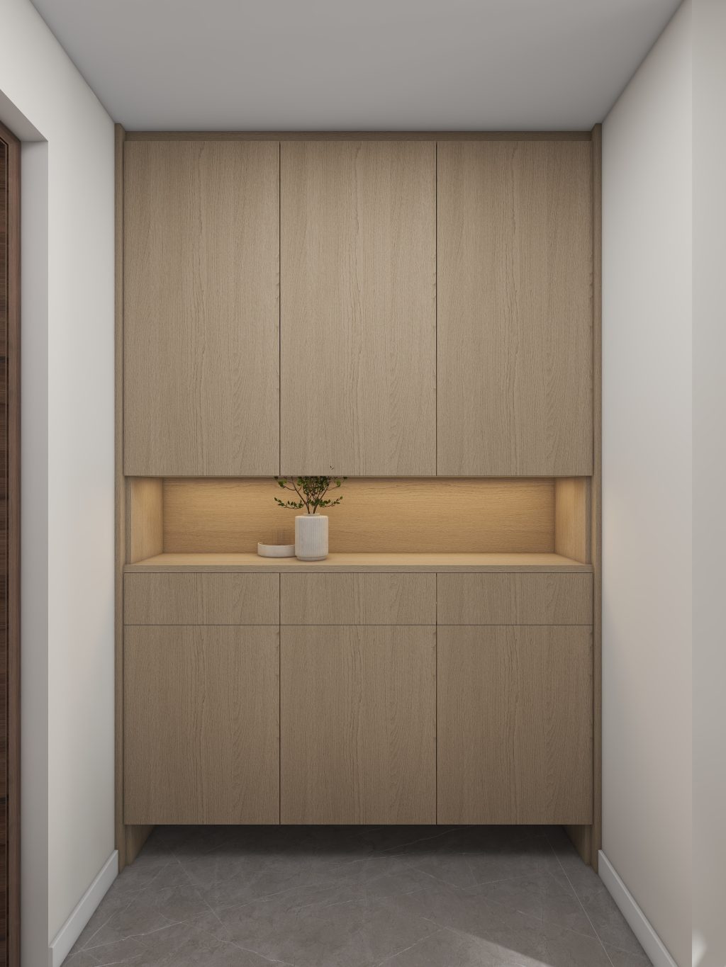 Foyer Full Height Shoes Cabinet  (5.5 feet)