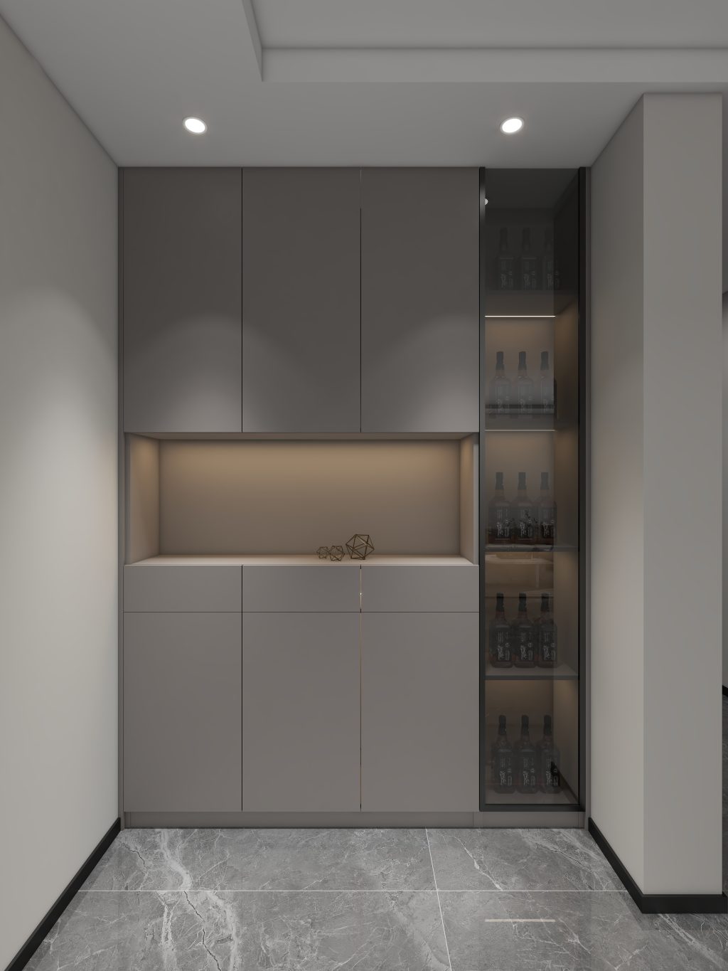 Dining Full Height Storage & Display cabinet  (6 feet)