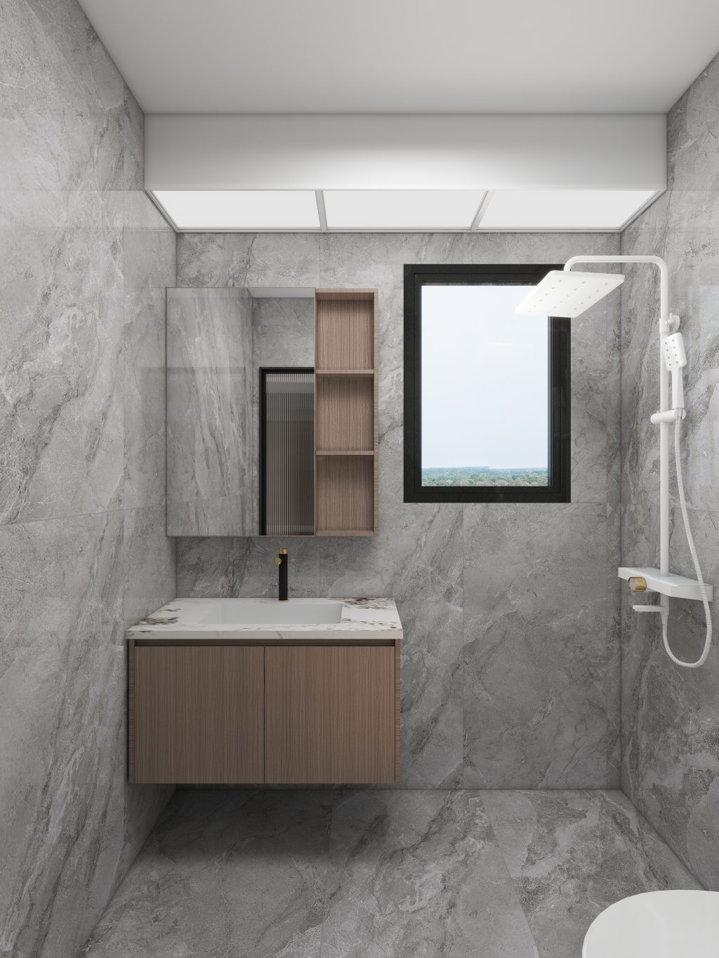 Common Bathroom Top & Bottom Cabinets (5 feet)