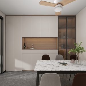 Dining Cabinet  with Glass Door (11 feet)