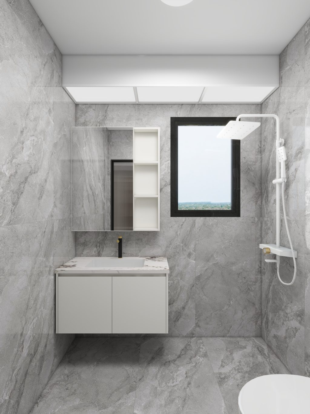 Common Bathroom Top & Bottom Cabinets (5 feet)