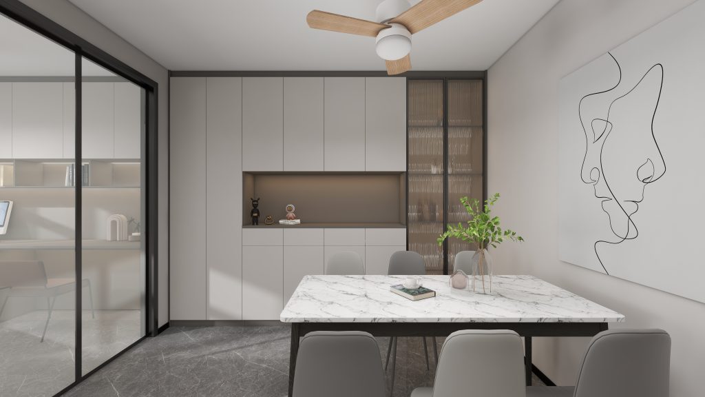 Dining Cabinet  with Glass Door (11 feet)