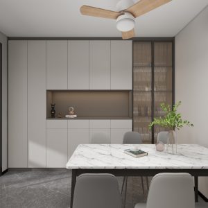 Dining Cabinet  with Glass Door (11 feet)