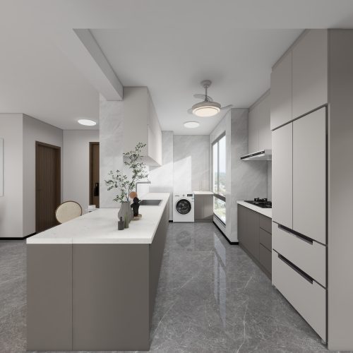 Tengah Parc Clover 5-Room Design A (Kitchen, Master Bedroom, and Bathroom Cabinets)