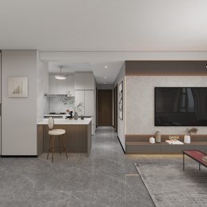 Living Suspended Tv Console & Feature Wall  (11.5 feet)