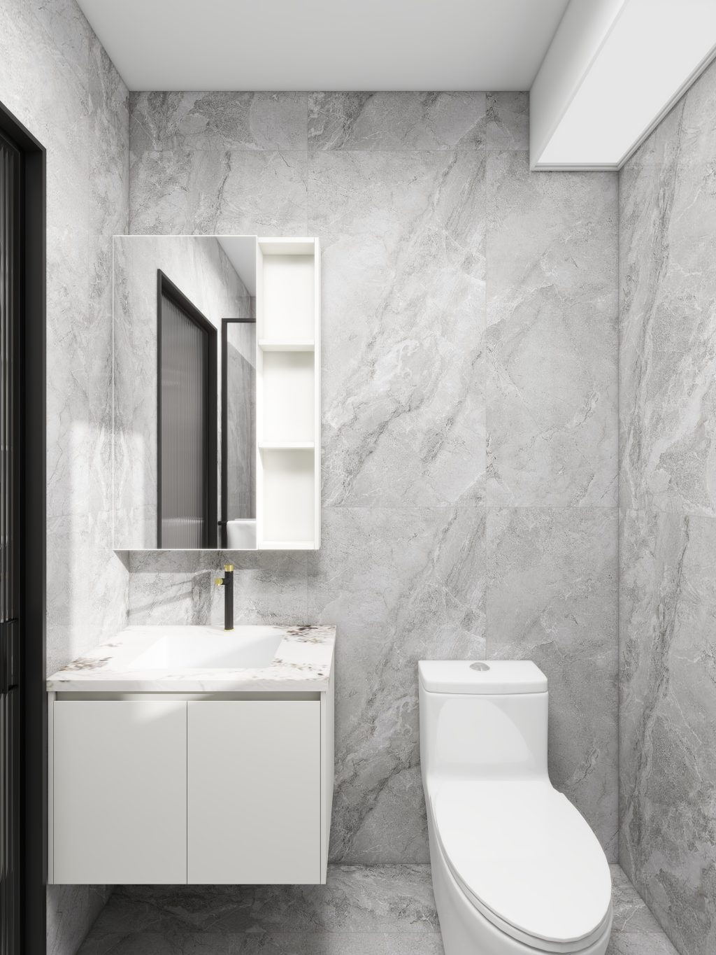Tengah Parc Clover 5-Room Design A (Kitchen, Master Bedroom, and Bathroom Cabinets)
