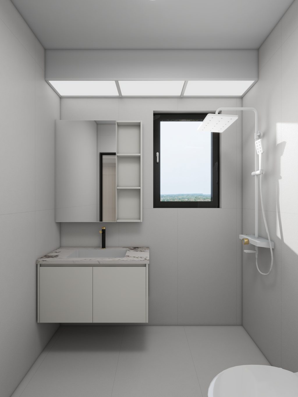 Common Bathroom Top & Bottom Cabinets (5 feet)