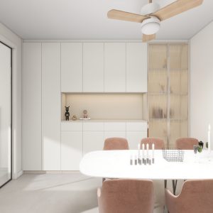 Dining Cabinet  with Glass Door (11 feet)