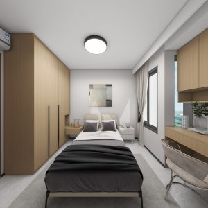 Bedroom 1 Casement Wardrobe with Dressing Table (7.5 feet)
