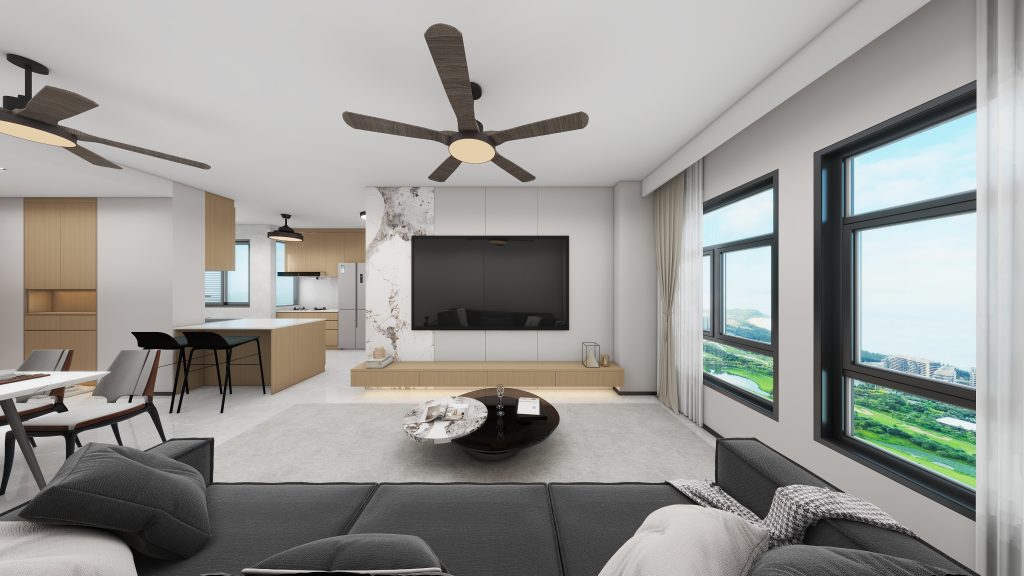 Living Suspended Tv Console & Feature Wall  (11.5 feet)