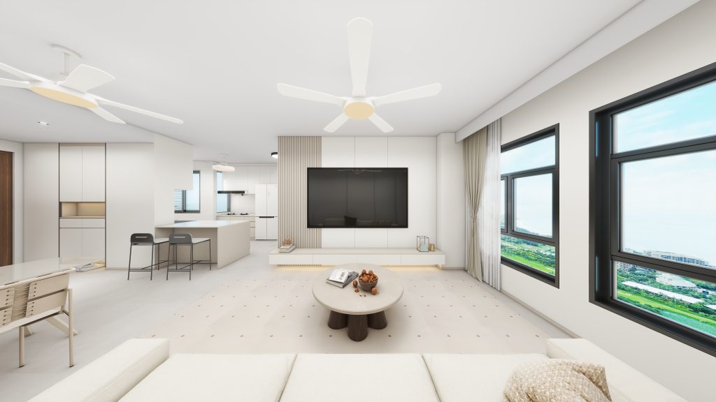 Living Suspended Tv Console & Feature Wall  (11.5 feet)