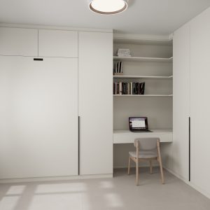 Bedroom 2 Space Saving Beds with Casement Wardrobe with Open Shelves (14.5 feet)