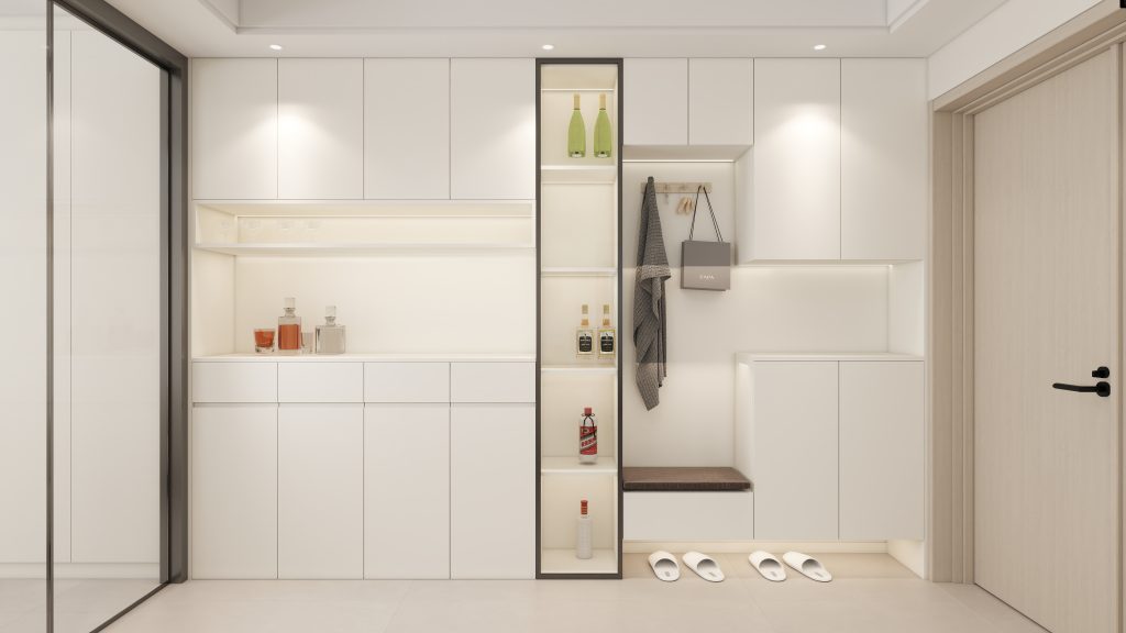 Foyer Full Height Shoes Cabinet (12.5 feet)