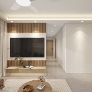 Living Suspended Tv Console & Feature Wall  (6 feet)