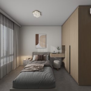 Bedroom 1 Casement Wardrobe with Dressing Table (7 feet)