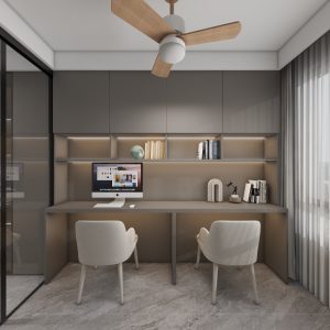 Study Room Top Hung Cabinet with Study Table  (20 feet)