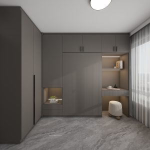 Bedroom 2 Space Saving Beds with Casement Wardrobe with Open Shelves (14.5 feet)