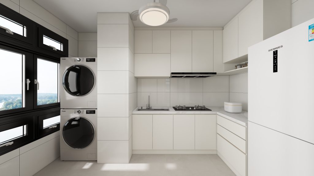 Sembawang Sun Sails 2-Room Design A (Kitchen, Master Bedroom, and Bathroom Cabinets)