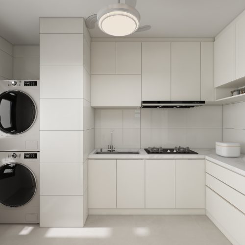 Sembawang Sun Sails 2-Room Design A (Kitchen, Master Bedroom, and Bathroom Cabinets)