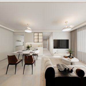 Living Suspended Tv Console & Feature Wall  (6 feet)