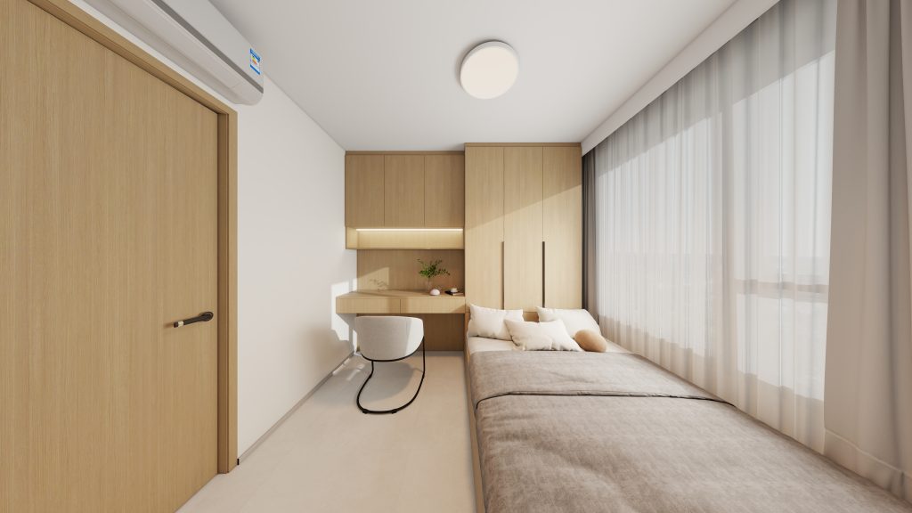 Bedroom 1 bedTatami Platform Bed with Casement Wardrobe (14.5 feet)
