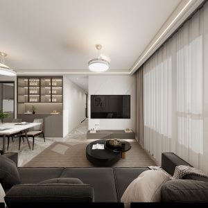 Living Suspended Tv Console & Feature Wall  (6 feet)