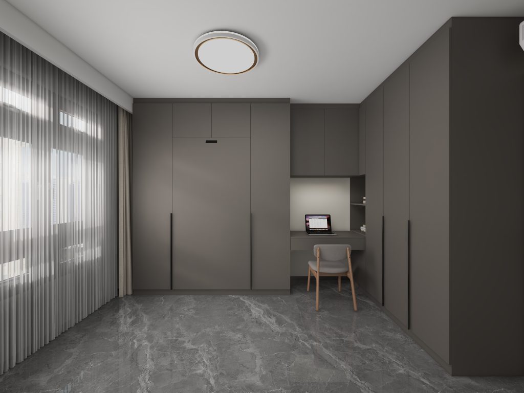 Bedroom 2 Space Saving Beds with Casement Wardrobe with Open Shelves (15.5 feet)