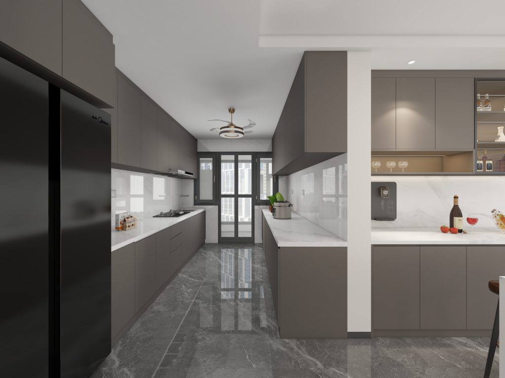Tampines Green Emerald 5-Room Design C (Kitchen, Master Bedroom, and Bathroom Cabinets)