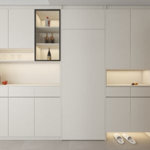 Foyer Full Height Shoes Cabinet and Bomb Shelter Door (10 feet)