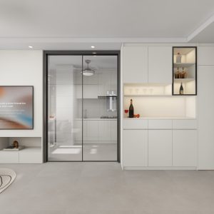 Living Suspended Tv Feature Wall (30 sqft)