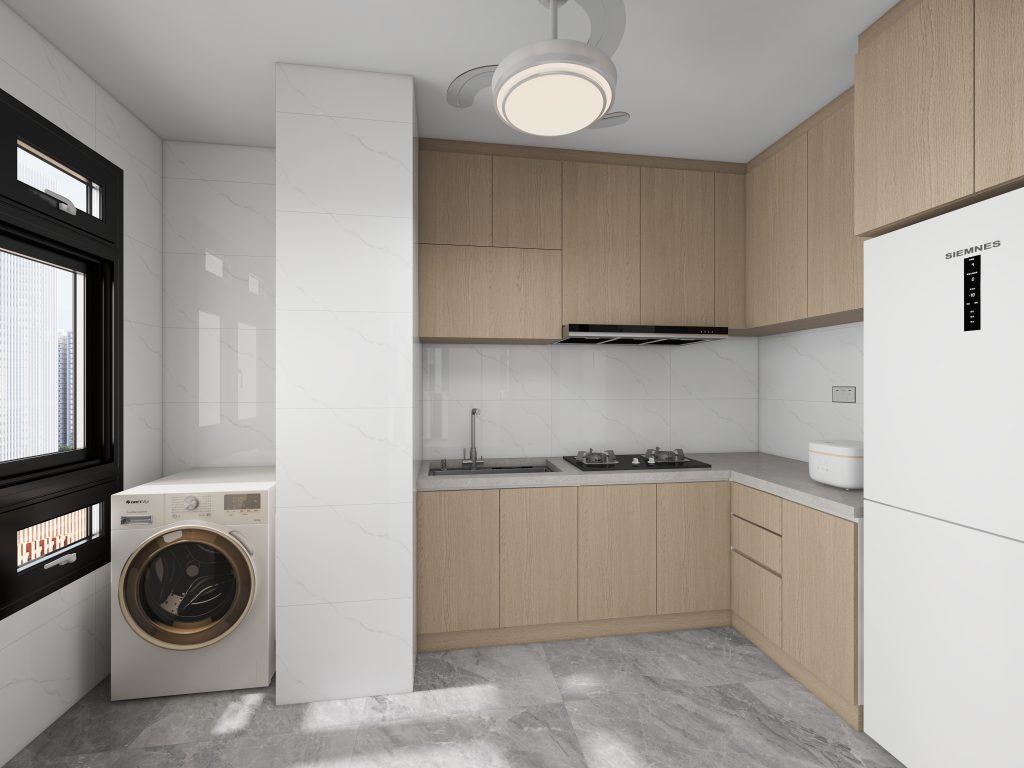 Tampines Green Emerald 2-Room Design B (Kitchen, Master Bedroom, and Bathroom Cabinets)
