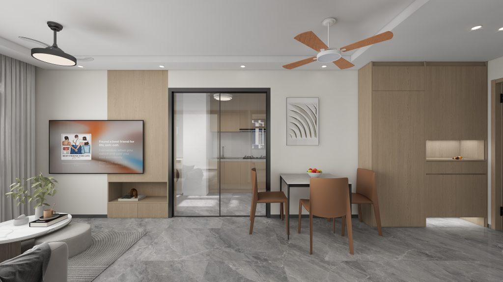 Kitchen Entrance Aluminium Frame Silding Door (6 feet)