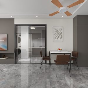 Kitchen Entrance Aluminium Frame Silding Door (6 feet)