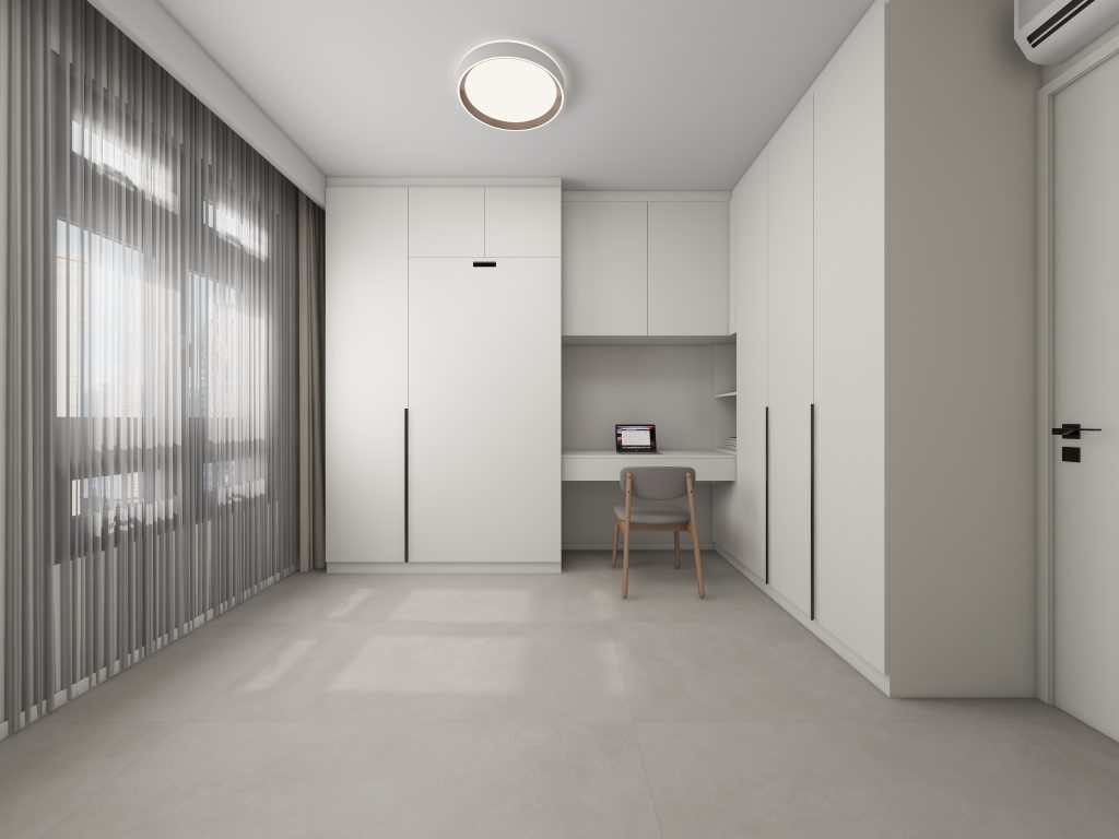 Bedroom 2 Space Saving Beds with Casement Wardrobe with Open Shelves (15.5 feet)