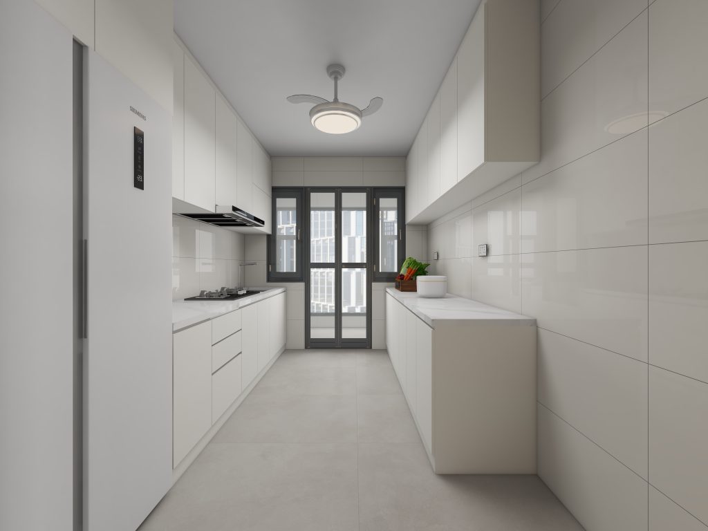 Tampines Green Emerald 4-Room Design A (Kitchen, Master Bedroom, and Bathroom Cabinets)