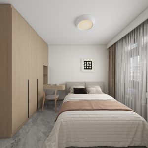 Bedroom 2 Space Saving Beds with Casement Wardrobe with Open Shelves (15.5 feet)