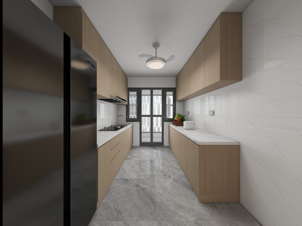 Tampines Green Emerald 4-Room Design B (Kitchen, Master Bedroom, and Bathroom Cabinets)