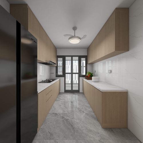 Tampines Green Emerald 4-Room Design B (Kitchen, Master Bedroom, and Bathroom Cabinets)
