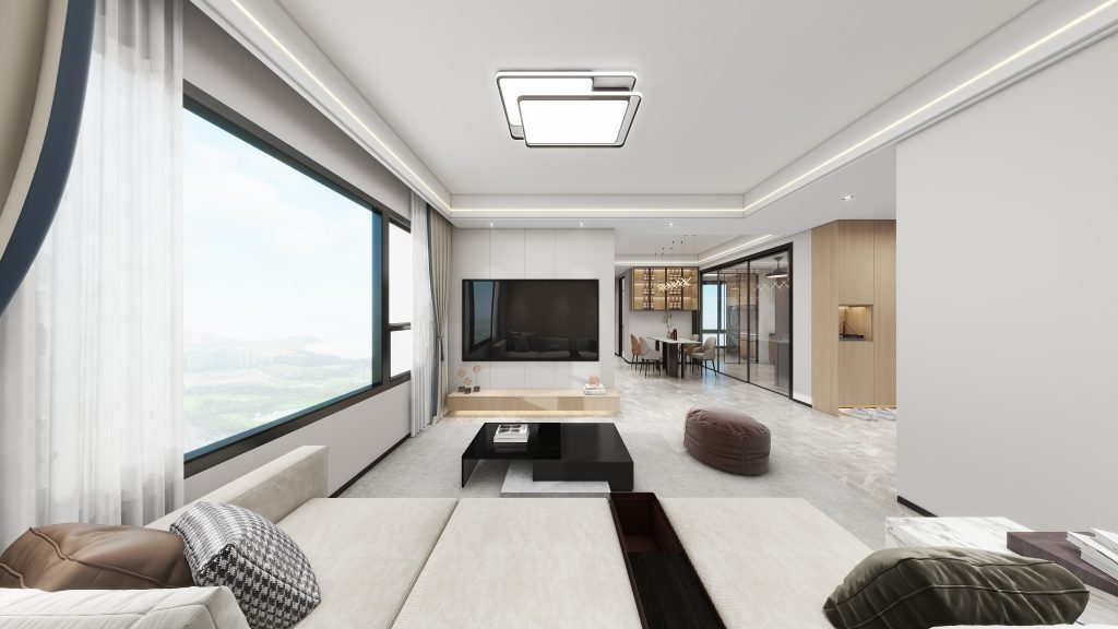 Living Suspended Tv Console & Feature Wall  (7 feet)