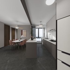 Kitchen Island with Sintered Stone (8 feet)