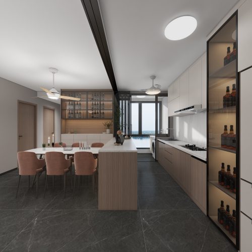 Woodgrove Edge 5-Room Design C (Kitchen, Master Bedroom, and Bathroom Cabinets)