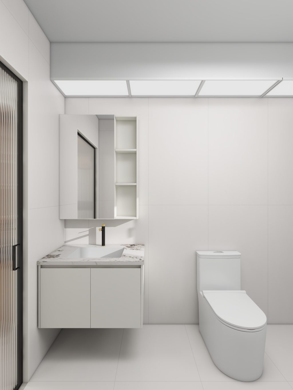 Yishun Boardwalk 2-Room Design A (Kitchen, Master Bedroom, and Bathroom Cabinets)