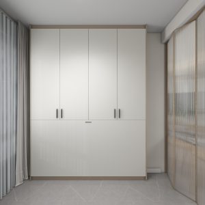 Bedroom 1 Full Height Space Saving Beds with Storage Cabinet (7 feet)