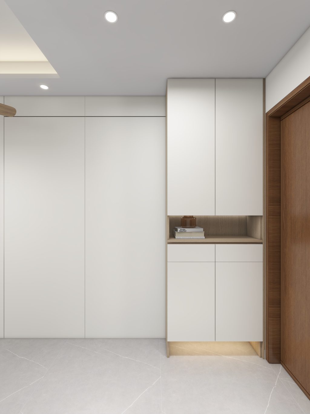 Foyer Full Height Shoes Cabinet and Bomb Shelter Door (6 feet)