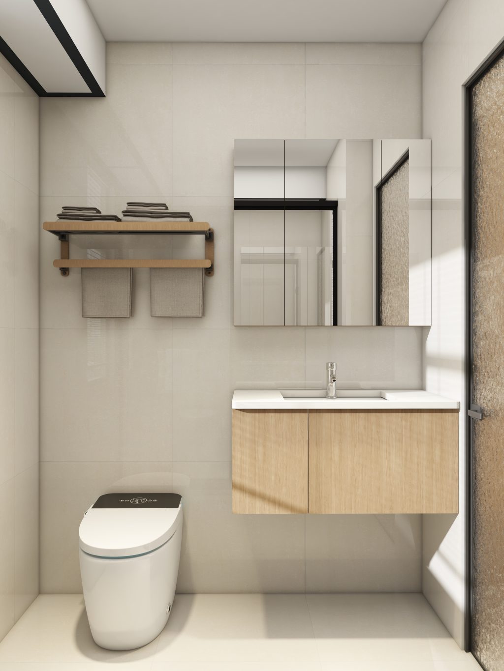 Common Bathroom Top & Bottom Cabinets