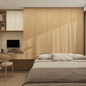 Bedroom 1 bedTatami Platform Bed with Casement Wardrobe (17.5 feet)