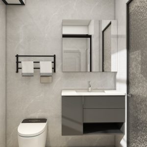 Common Bathroom Top & Bottom Cabinets